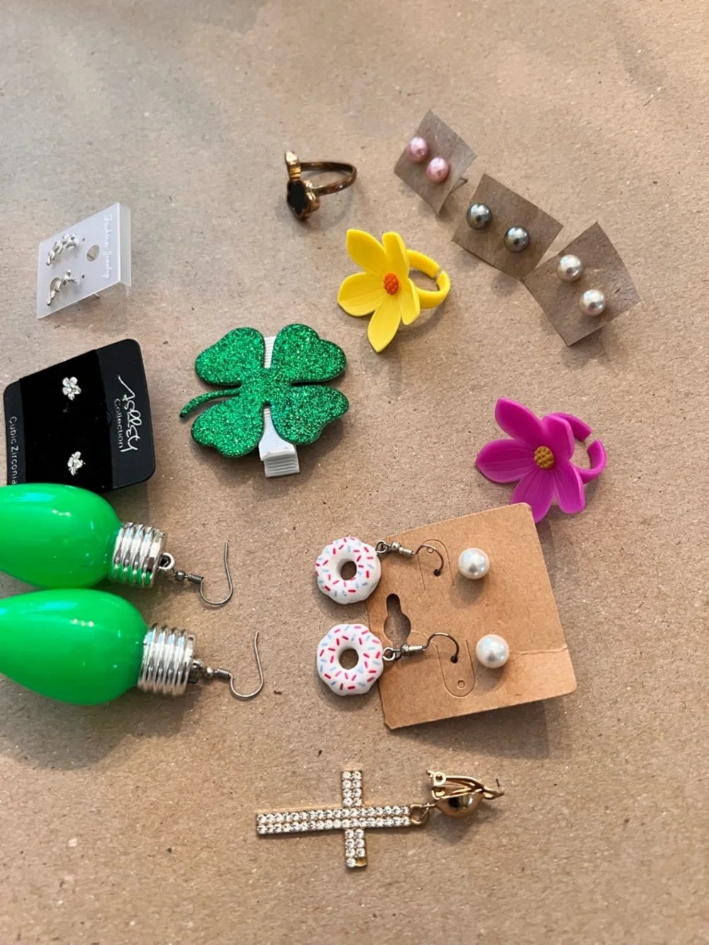 Green Novelty Light Bulb Drop Earrings - Kids Accessories